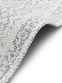 Okrągły ręcznie tkany dywan szenilowy w stylu vintage Neapel, Jasny szary, kremowy, taupe, Ø 120 cm (Rozmiar S)