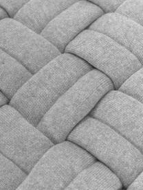 Housse de coussin 40x40 tressée Norman, Gris clair, larg. 40 x long. 40 cm
