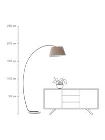 Veľká oblúková lampa s patinou Brok, Svetlohnedá, svetlosivá, Š 121 x V 196 cm