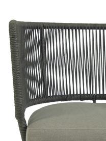 Fotel ogrodowy z plecionym sznurkiem Nadin, Stelaż: metal ocynkowany i lakier, Tapicerka: poliester, Szarozielony, S 74 x G 65 cm