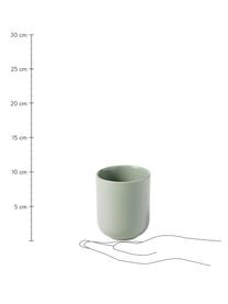 Porseleinen koffiemokken Nessa, 4 stuks, Hoogwaardig hard porselein, Saliegroen, Ø 8 x H 10 cm