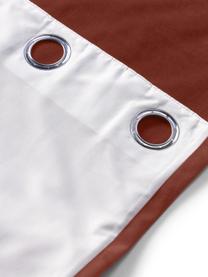 Cortinas opacas de terciopelo con ojales Rush, 2 uds., 100% poliéster (reciclado), Rojo oscuro, An 135 x L 260 cm