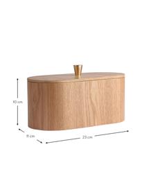 Caja de madera Willow, Caja: madera de sauce, Asa: latón, Madera clara, latón, An 23 x Al 10 cm