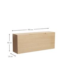 Wand-Schuhschrank Collect aus Eichenholz, Eichenholz, FSC-zertifiziert, Eichenholz, B 100 x H 40 cm