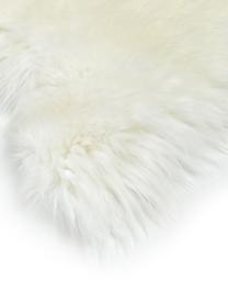 Peau de mouton lisse Oslo, Blanc ivoire, larg. 60 x long. 90 cm
