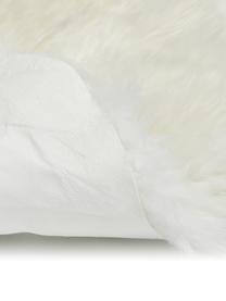 Piel de oveja Oslo, Parte delantera: 100% piel de oveja, Reverso: 100% cuero cuertido, Marfil, An 60 x L 90 cm