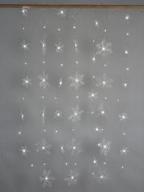 LED-Lichterkette Snowflake, warmweiß, Kunststoff, Silberfarben, L 137 cm