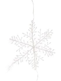 LED-Lichterkette Snowflake, warmweiß, Kunststoff, Silberfarben, L 137 cm