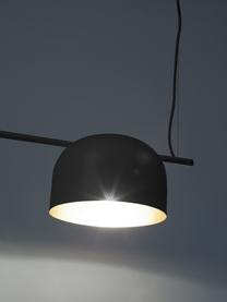 Grote hanglamp Joel, Lampenkap: gepoedercoat metaal, Baldakijn: gepoedercoat metaal, Zwart, B 127 x H 15 cm