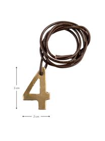 Kaarsen hanger Dana, 4 stuks, Goudkleurig, bruin, B 2 x H 3 cm