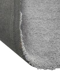 Pluizige hoogpolige loper Leighton in grijs, Bovenzijde: microvezels (100% polyest, Onderzijde: 70% polyester, 30% katoen, Grijs, B 80 x L 200 cm