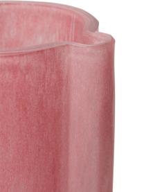 Designová váza ze skla Flamingo, Sklo, Růžová, Ø 13 cm, V 25 cm