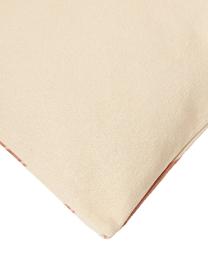 Federa arredo con motivo tropicale Miro, 100% cotone, Tonalità rosse, tonalità beige, Larg. 45 x Lung. 45 cm