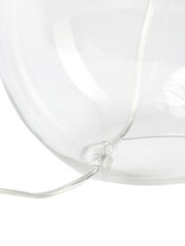 Grande lampe à poser rotin et verre Zoya, Brun clair transparent, Ø 30 x haut. 51 cm