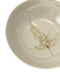 Ciotola fatta a mano con motivo erba Bea, Gres, Beige, Ø 21 x Alt. 6 cm