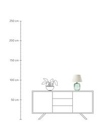 Lampa stołowa ze szklaną podstawą Cornelia, Beżowy, zielony, Ø 28 x W 38 cm