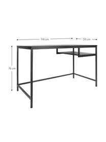 Psací stůl Fushion, Černá, Š 114 cm, H 59 cm