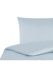 Pościel z satyny bawełnianej Comfort, Jasny niebieski, 135 x 200 cm + 1 poduszka 80 x 80 cm