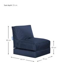 Zahradní křeslo s polohovací funkcí Pop Up, Modrá, Š 70 cm, H 90 cm