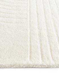 Tappeto in lana taftato a mano Mason, Retro: 100% cotone Nel caso dei , Bianco crema, Larg. 120 x Lung. 180 cm (taglia S)