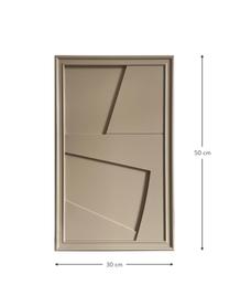 Decoración de pared artesanal Edge, Estructura: madera con acabado satina, Tablero: fibra de densidad media (, Marrón claro, An 30 x Al 50 cm