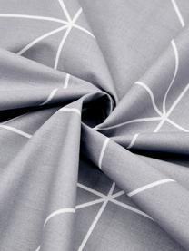 Funda de almohada de algodón Marla, Gris, blanco crema, An 45 x L 110 cm