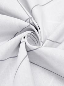 Funda de almohada de algodón Marla, Gris, blanco crema, An 45 x L 110 cm