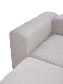 Canapé modulable 4 places gris argenté avec pouf Lena, Tissu gris argent, larg. 284 x prof. 181 cm