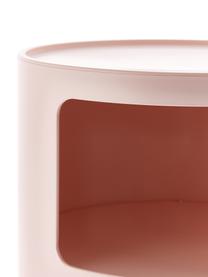 Designový odkládací stolek Componibili, 3 moduly, 100 % biopolymer z obnovitelných surovin, Matná růžová, Ø 32 cm, V 59 cm