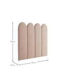 Cabecero tapizado chenilla Miami, Tapizado: 100% poliéster Alta resis, Estructura: madera de pino con certif, Tejido beige, An 185 x Al 124 cm