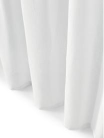 Halbtransparente Gardine Ibiza in Cremeweiß mit Tunnelsaum, 2 Stück, 100 % Polyester, Weiß, B 135 x L 260 cm
