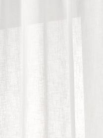 Cortinas semitransparente con dobladillo Gardine Ibiza, 2 uds., 100% poliéster, Blanco, An 135 x L 260 cm