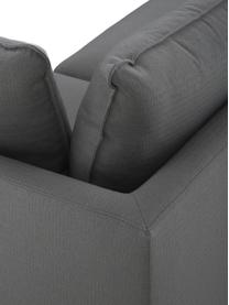 Divano angolare Tribeca, Rivestimento: poliestere Il rivestiment, Struttura: legno di faggio massiccio, Piedini: legno di faggio massiccio, Tessuto antracite, Larg. 274 x Prof. 192 cm, chaise-longue a sinistra