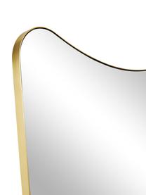 Espejo de pared Goldie, Estructura: metal con pintura en polv, Espejo: cristal, Parte trasera: tablero de fibras de dens, Dorado, An 50 x Al 80 cm