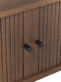 Aparador Calary, Estructura: fibras de densidad media , Patas: madera de roble maciza co, Acabado de madera de nogal, An 138 x Al 55 cm