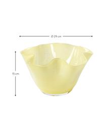 Misa dekoracyjna ze szkła dmuchanego Inaya, Szkło dmuchane, Żółty, Ø 29 x W 15 cm