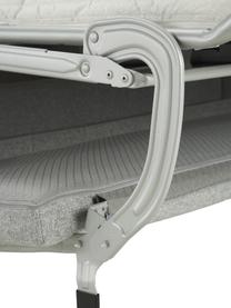 Canapé d'angle convertible avec pieds en métal Luna, Tissu gris clair, larg. 270 x prof. 184 cm