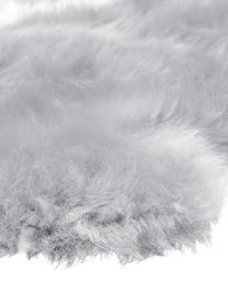 Peau de mouton lisse Oslo, Gris clair, larg. 60 x long. 90 cm
