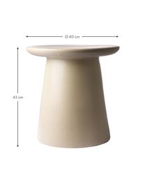 Tavolino in gres beige Dunstan, Gres, Beige, Ø 40 x Alt. 43 cm