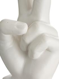 Objet décoratif Hand, Grès cérame, Blanc, larg. 10 x haut. 22 cm