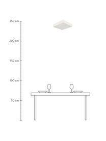 Plafoniera da bagno piccola a LED Zeus, Struttura: alluminio rivestito, Bianco latteo, Larg. 30 x Alt. 6 cm