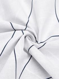 Dwustronna pościel z bawełny Marla, Granatowy i biały, we wzór, 200 x 200 cm + 2 poduszki 80 x 80 cm