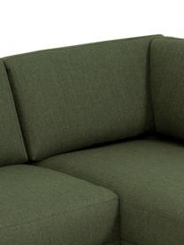 Rohová pohovka s kovovými nohami Fluente, Tmavě zelená, Š 221 cm, H 200 cm, pravé rohové provedení
