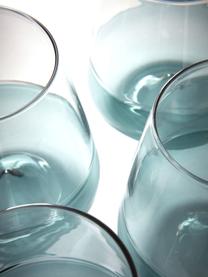Wassergläser Dunya in Blau/Transparent, 4 Stück, Glas, Blau, Transparent, Ø 9 x H 10 cm, 450 ml