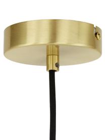 Lampa wisząca ze szkła opalowego Lucille, Biały, odcienie mosiądzu, Ø 35 x W 30 cm