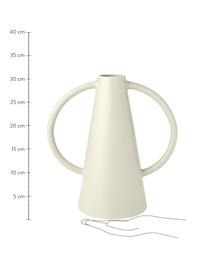 Vaso di design Frigya, Gres, Bianco crema, Ø 6 x Alt. 31 cm