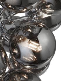 Dizajnová stropná lampa zo skla Smoka, Sivá