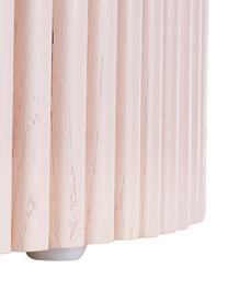 Stolik pomocniczy z drewna z miejscem do przechowywania Nele, Płyta pilśniowa (MDF) z fornirem z drewna jesionowego, Blady różowy, Ø 40 x W 51 cm