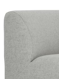 Canapé 3 places avec pieds en bois de chêne Archie, Tissu gris clair, larg. 222 x prof. 90 cm