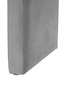 Stołek z aksamitu Penelope, Tapicerka: aksamit (100% poliester) , Stelaż: metal, płyta wiórowa, Aksamitny szary, S 61 x W 46 cm